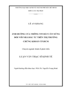 Ảnh hưởng của thông tin bất cân xứng đối với nhà đầu tư trên thị trường chứng khoán Thành phố Hồ Chí Minh