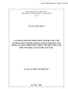 Vận dụng phương pháp phân tích đa tiêu chí đánh giá mức độ đô thị hoá nhằm góp phần xây dựng các quan điểm phát triển đô thị ở Việt Nam đến năm 2020 lấy Hà Nội làm ví dụ