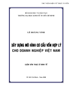 Xây dựng mô hình cơ cấu vốn hợp lý cho doanh nghiệp Việt Nam