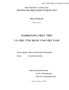 Marketing trực tiếp và việc ứng dụng vào Việt Nam