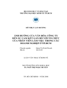 Ảnh hưởng của văn hóa công ty đến sự cam kết gắn bó với tổ chức của nhân viên ở các doanh nghiệp ngoài quốc doanh trong nước tại TP HCM