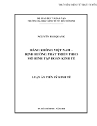 Hàng không Việt Nam định hướng phát triển theo mô hình tập đoàn kinh tế