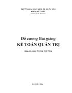 Bai giang mon Ke toan quan tri