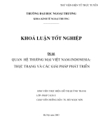 Quan hệ thương mại Việt Nam Indonesia thực trạng và giải pháp phát triển