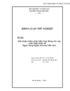 Giải pháp nhằm phát triển hoạt động cho vay xuất nhập khẩu tại Ngân hàng Ngoại thương Việt nam