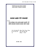 Tác động của hội nhập quốc tế đến ngành ngân hàng Việt Nam