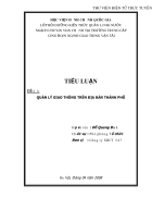 Quản lý giao thông trên địa bàn thành phố