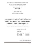 Lệch lạc xã hội từ việc sử dụng ngôn ngữ chửi thề trong giao tiếp của sinh viên hiện nay