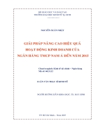 Luận văn thạc sĩ kinh tế Giải pháp nâng cao hiệu quả hoạt động kinh doanh của ngân hàng TMCP Nam Á đến năm 2015