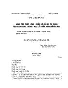 Nâng cao chất lượng quản lý rủi ro tín dụng tại ngân hàng thương mại cổ phần hàng hải hà nội