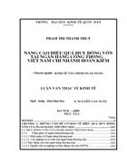 Nâng cao hiệu quả huy động vốn tại ngân hàng NHTMCP Công Thương VietinBank Việt Nam Chi nhánh Hoàn Kiếm