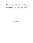 Phân tích bản chất nhà nước Cộng Hòa Xã Hội Chủ Nghĩa Việt Nam