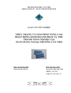 Thực trạng và giải pháp nâng cao hoạt động kinh doanh dịch vụ thẻ thanh toán nội địa tại Ngân hàng Ngoại Thương Cần Thơ