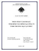 Phân tích và đánh giá tình hình tài chính tại công ty TNHH thương mại Vạn Phúc