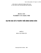 Báo cáo nghiên cứu khả thi Dự án khu xử lý nước thải Bình Hưng Hòa