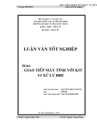 Giao tiếp máy tính với vi xử lý 8085