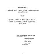 Phân tích và thiết kế hệ thống thông tin kế toán quản lý nhập xuất vật tư tại công ty cổ phần xây dựng số 2 yên bái