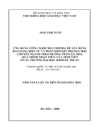 Ứng dụng công nghệ multimedia để xây dựng bài giảng điện tử và phần mềm hỗ trợ dạy học chuyên ngành theo hướng tích cực hoá quá trình nhận thức của sinh viên ở các trường đại học khối k
