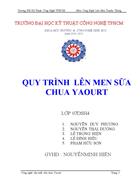 Quy trình lên men sữa chua yaourt