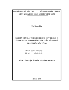 Nghiên cứu cải thiện hệ thống cây trồng ở tỉnh Hà Nam theo hướng sản xuất hàng hoá phát triển bền vững