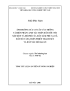 Ảnh hưởng của cơ cấu cây trồng và biện pháp canh tác trên đất dốc tới xói mòn và độ phì của đất xám phù sa cổ đất đỏ vàng trên phiến thạch sét và đất nâu đỏ bazan