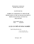 Nghiên cứu ảnh hưởng của một số chế phẩm vi sinh vật trừ sâu hại rau họ thập tự trong sản xuất rau an toàn tại Thái Nguyên