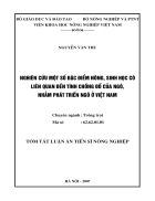 Nghiên cứu môt số đặc điểm nông sinh học có liên quan đến tính chống đổ của ngô nhằm phát triển ngô ở Việt Nam