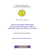 Kế toán xác định và phân tích kết quả kinh doanh tại công ty trách nhiệm hữu hạng 1 thành viên thuốc lá An Giang