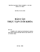 Nghiên cứu thiết kế mô hình tự động hóa điều khiển bể SBR trong hệ thống xử lý nước thải