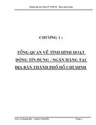 Hoạt động tín dụng tại Ngân hàng thương mại cổ phần Phương Đông Chi nhánh Bến Thành Thực trạng và giải pháp