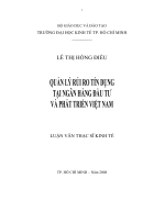 Quản lý rủi ro tín dụng tại Ngân hàng đầu tư và Phát triển Việt Nam