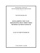 Hàng không Việt Nam định hướng phát triển theo mô hinh tập đoàn kinh tế