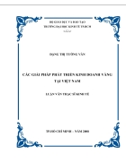 Các giải pháp phát triển kinh doanh vàng tại Việt Nam