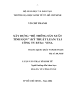 Xây dựng hệ thống sản xuất tinh gọn kỹ thuật LEAN tại công ty ESTec VINA