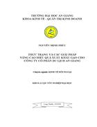 Thực trạng và các giải pháp nâng cao hiệu quả xuất khẩu gạo cho công ty cổ phần Du Lịch An Giang