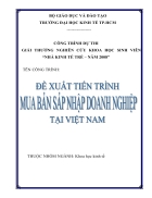 Đề xuất tiến trình mua bán sát nhập doanh nghiệp tại Việt Nam