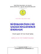 Phân tích hoạt động tín dụng cá nhân tại ngân hàng tmcp sài gòn thương tín chi nhánh an giang