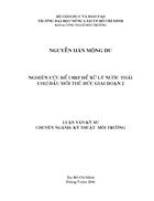 Xử lý nước thải chợ Thủ Đức