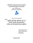 Thiết kế hệ thông xử lý nước thải mía đường công suất 800M3 NGÀY ĐÊM