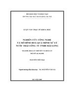 Nghiên cứu công nghệ và mô hình hoá quá trình xử lý nước thải Công ty TNHH Hải Long