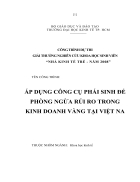 Áp dụng công cụ phái sinh để phòng ngừa rủi ro trong kinh doanh vàng tại Việt Nam