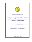 Xây dựng và truyền thông thương hiệu cho ngân hàng Sacombank chi nhánh An Giang