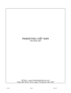 Marketing việt nam tầm nhìn 2007