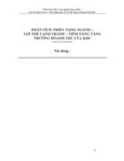 Phân tích triển vọng ngành lợi thế cạnh tranh tiềm năng tăng trưởng doanh thu của công ty cổ phần bánh kẹo kinh đô