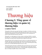 Thương hiệu và hoạch định chiến lược cho thương hiệu