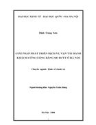 Giải pháp phát triển dịch vụ vận tải hành khách công cộng bằng xe buýt ở Hà Nội