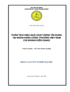 Phân tích hoạt động tín dụng tại ngân hàng Công Thương Việt Nam chi nhánh tỉnh Kiên Giang