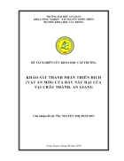 Khảo sát thành phần thiên địch Vật ăn mồi của rầy nâu hại lúa tại Châu Thành An Giang