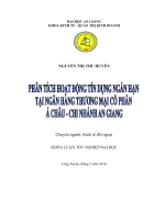 Phân tích hoạt động tín dụng ngắn hạn tại ngân hàng thương mại cổ phần Á Châu chi nhánh An Giang