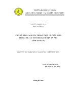 Các mô hình canh tác trồng trọt trong mùa lũ năm 2004 tại huyện An Phú tỉnh An Giang